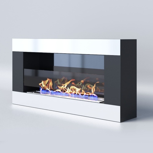 Биокамин "Русский огонь" Модерн 800N настенный (высота 500мм) с защитным и декоративным стеклом