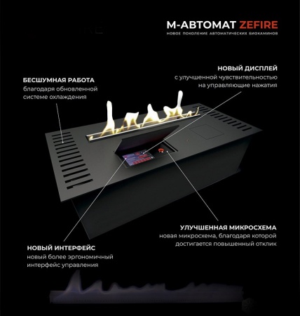 Автоматический биокамин ZeFire M 800 латунный по цене 255 000 руб.